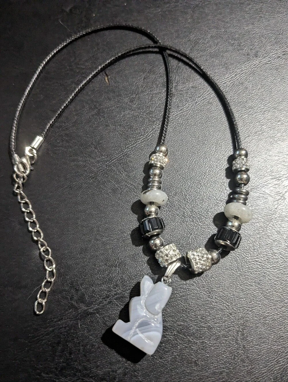 Hand-Carved Natural Gray Agate